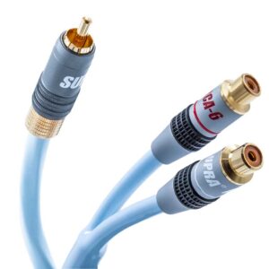 Y-LINK 1RCA-2RCA M-F BLUE 25CM | SUPRA Cables